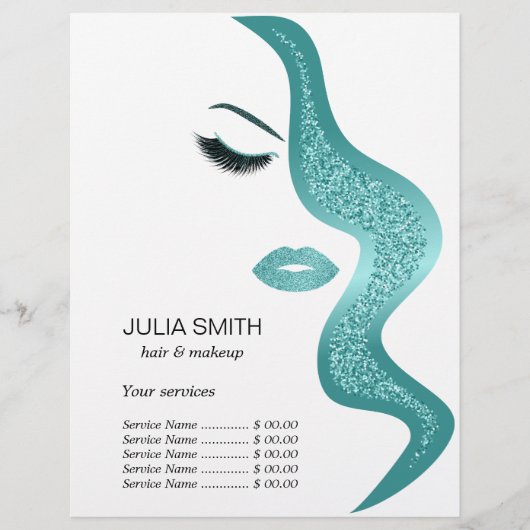 Opmaak met glittereffect flyer (Voorkant)