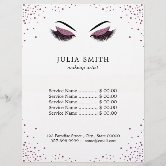 Opmaak met glittereffect flyer (Voorkant)