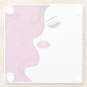 Opmaak met glittereffect glazen onderzetter (Achterkant)