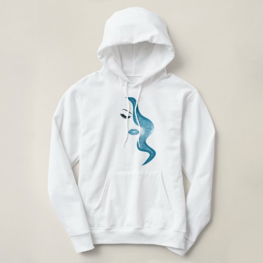 Opmaak met glittereffect hoodie (Design voorkant)