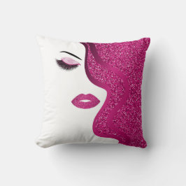 Opmaak met glittereffect kussen