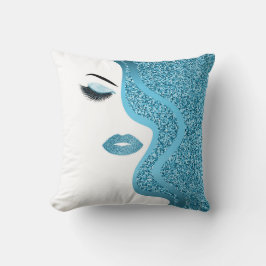 Opmaak met glittereffect kussen