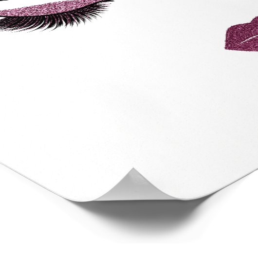 Opmaak met glittereffect poster (Hoek)