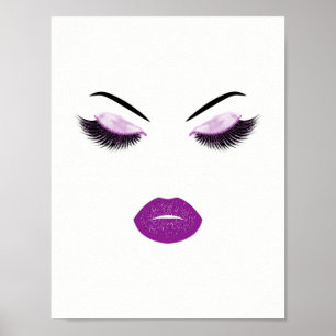 Opmaak met glittereffect poster