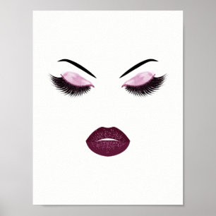 Opmaak met glittereffect poster