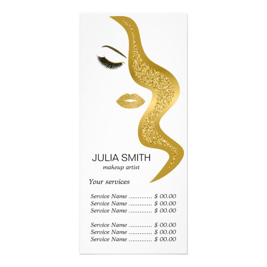 Opmaak met glittereffect reclamekaart (Voorkant)