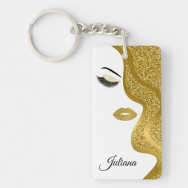 Opmaak met glittereffect sleutelhanger