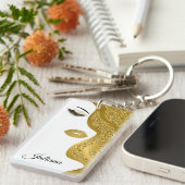 Opmaak met glittereffect sleutelhanger (Voorkant Rechts)