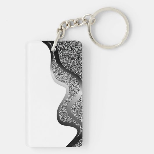 Opmaak met glittereffect sleutelhanger (achterkant)