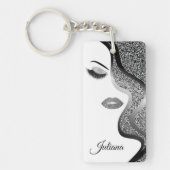 Opmaak met glittereffect sleutelhanger (Voorkant)