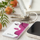 Opmaak met glittereffect sleutelhanger (Voorkant Rechts)