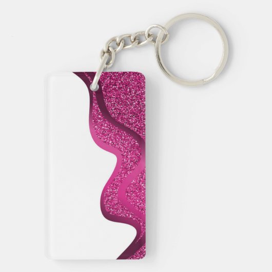 Opmaak met glittereffect sleutelhanger (achterkant)