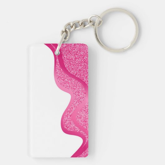 Opmaak met glittereffect sleutelhanger (achterkant)