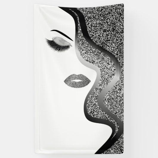 Opmaak met glittereffect spandoek (Verticaal)