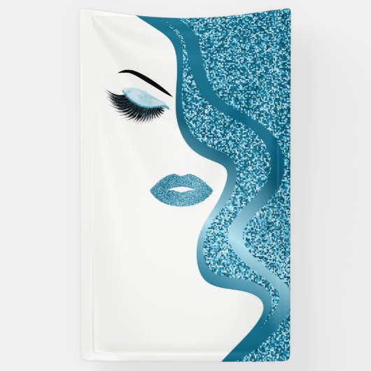 Opmaak met glittereffect spandoek (Verticaal)