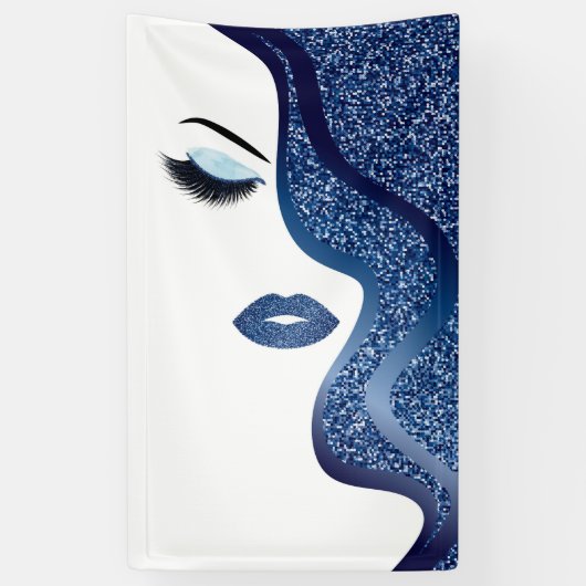 Opmaak met glittereffect spandoek (Verticaal)