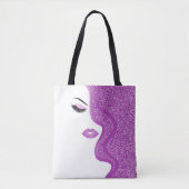 Opmaak met glittereffect tote bag (Voorkant)