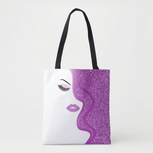 Opmaak met glittereffect tote bag (Voorkant)