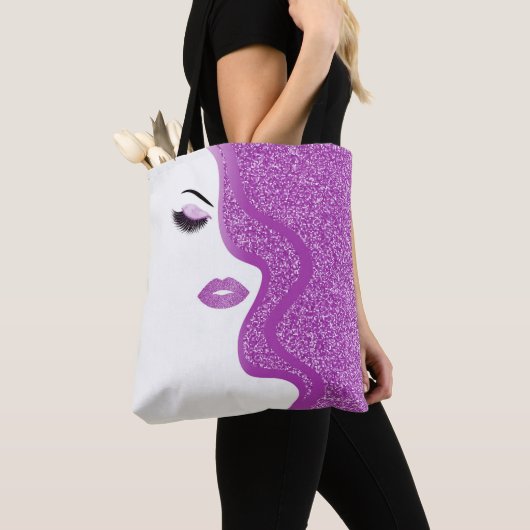 Opmaak met glittereffect tote bag (Dichtbij)