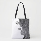 Opmaak met glittereffect tote bag (Voorkant)