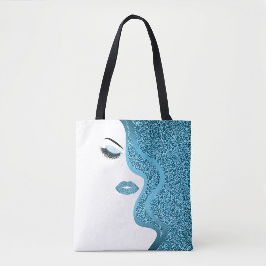 Opmaak met glittereffect tote bag (Voorkant)