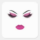 Opmaak met glittereffect vierkante sticker (Voorkant)