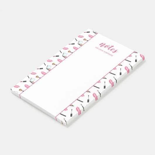 Opmaak met roze opbergvakken en aangepaste titel e post-it® notes (Schuin)