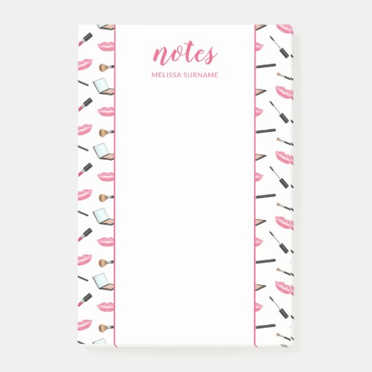 Opmaak met roze opbergvakken en aangepaste titel e post-it® notes (Voorkant)