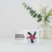 Opmaak van lippenstift en oogstrijken visitekaartje (Staand voorkant)