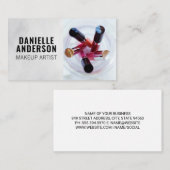 Opmaak van lippenstift en oogstrijken visitekaartje (Voorkant / Achterkant)