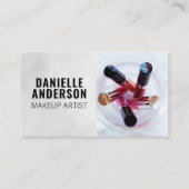 Opmaak van lippenstift en oogstrijken visitekaartje (Voorkant)