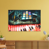 Opmaakpenselen Canvas Afdruk (Insitu (Woonkamer))