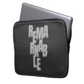 Opmerkelijk citaat Motivatie Inspirerend Laptop Sleeve (Voorkant Links)