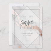 OPMERKELIJK EN ROOS GOLD EFFECT BEWAREN DE DATUM SAVE THE DATE (Voorkant)