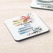 Opmerkelijk LIFE Inspirerend, geïllustreerd citaat Bier Onderzetter (Linkerzijde)