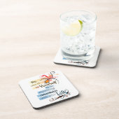 Opmerkelijk LIFE Inspirerend, geïllustreerd citaat Bier Onderzetter (Rechterzijde)