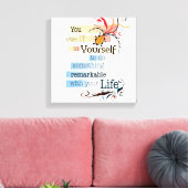 Opmerkelijk LIFE Inspirerend, geïllustreerd citaat Canvas Afdruk (Insitu (Woonkamer))
