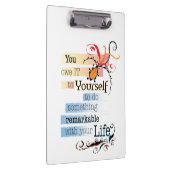 Opmerkelijk LIFE Inspirerend, geïllustreerd citaat Klembord (Rechts)