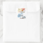 Opmerkelijk LIFE Inspirerend, geïllustreerd citaat Vierkante Sticker (Tas)