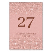 Opmerkelijk roos gouden glitter schittert bruiloft kaart (Voorkant)