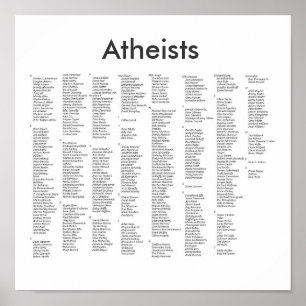 opmerkelijke atheïsten, atheïsten poster