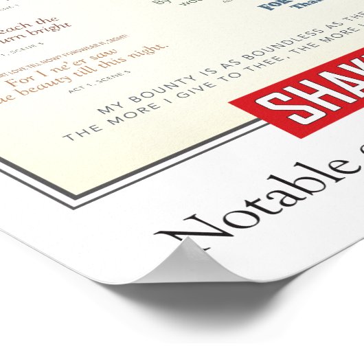 Opmerkelijke citaten van Romeo en Julia Poster (Hoek)