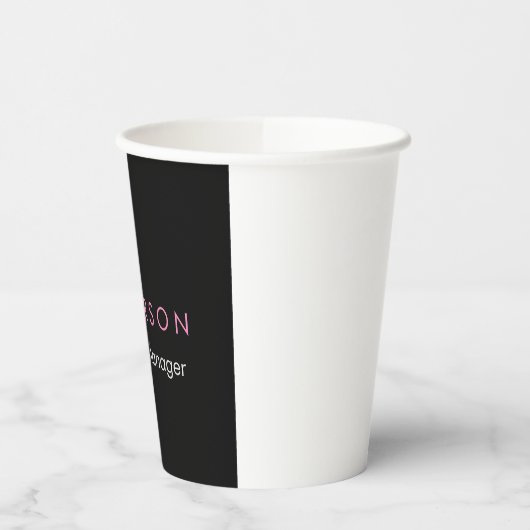 Opmerkelijke elegante unieke moderne zwarte vlakte papieren bekers (Links)