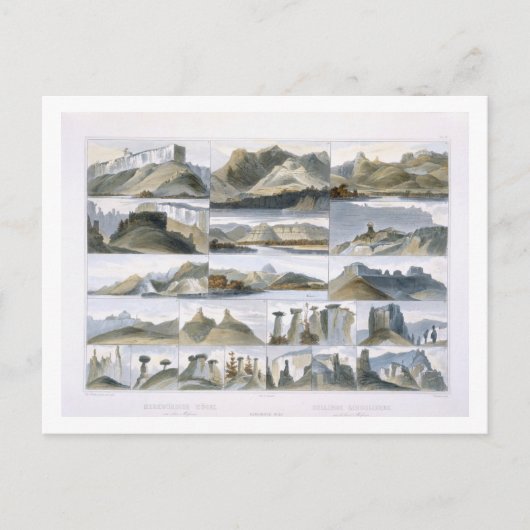 Opmerkelijke heuvels op de Upper Missouri, bord 35 Briefkaart (Voorkant)