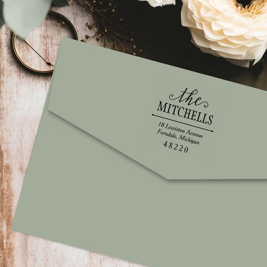 Opmerkelijke naam Elegant Return Address Zelfinktende Stempel