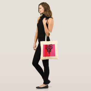 Opmerkelijke rode en groene sjaal voor spannende S Tote Bag