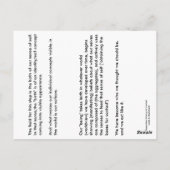 Opmerking #11 Birthing van afhankelijke opkomst Briefkaart (Achterkant)