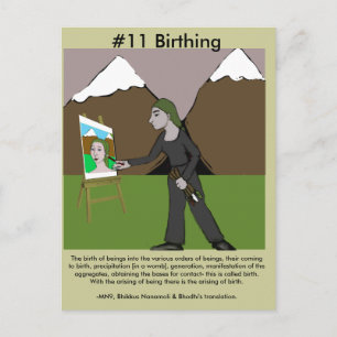 Opmerking #11 Birthing van afhankelijke opkomst Briefkaart