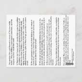 Opmerking #1 Onwetendheid - van afhankelijke bron Briefkaart (Achterkant)