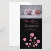 Opmerking: Baby Girl Pink Fotokaart Sjabloon (Voorkant / Achterkant)